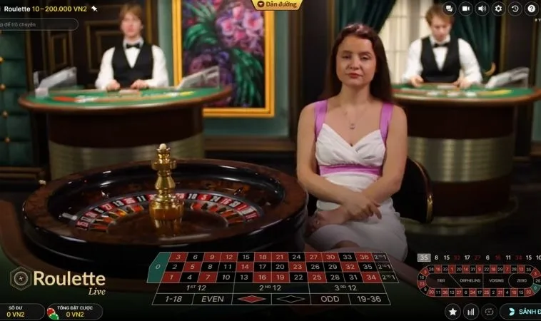 Giao diện chơi Roulette tại Benbet