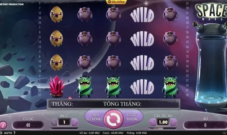 Giao diện chơi game Nổ Hũ Vũ Trụ BenBet